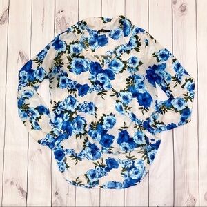 Floral Wrap Blouse - Women's Medium